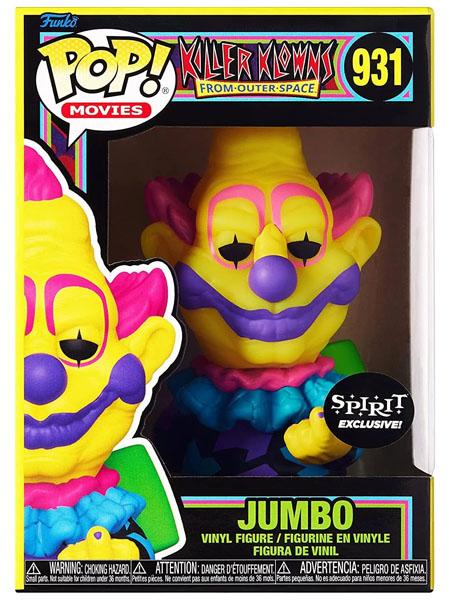 Funko POP #931 Killer Klowns from Outer Space Jumbo Black Light Exclusive Figure